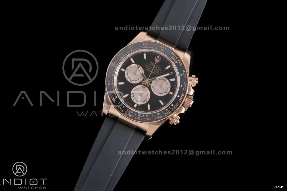 126515 Oyster-flex Best VSF Dial 1:1 On Daytona DD4131 Strap Weight Gain Marker RG Sub-dial Stick Black Edition 0129